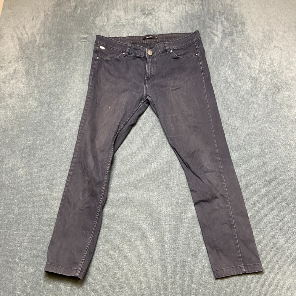 Tokyo Talkies Basic Straight Jeans Men 34 Charcoal Gray Zip Fly Comfort Low Rise